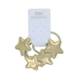 Lot de 4 élastiques étoiles dorés
