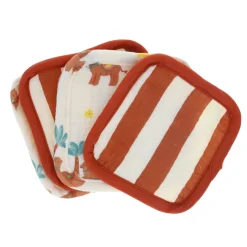 Lot de 5 lingettes lavables en éponge - Sahara