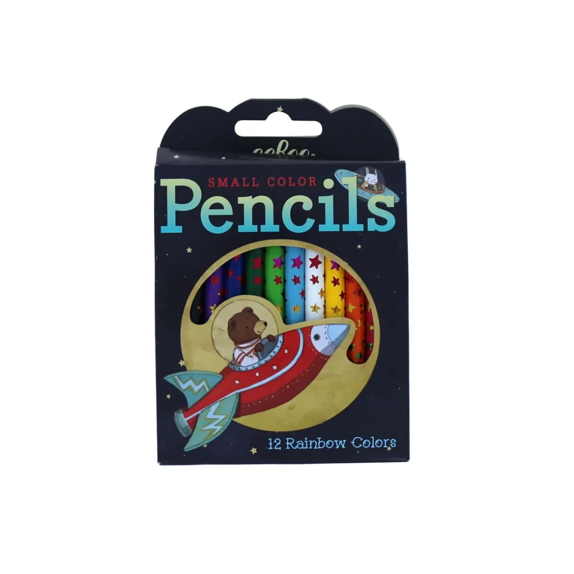Lot de 12 mini crayons de couleurs arc-en-ciel