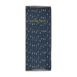 Lot de 25 pailles étoiles dorées