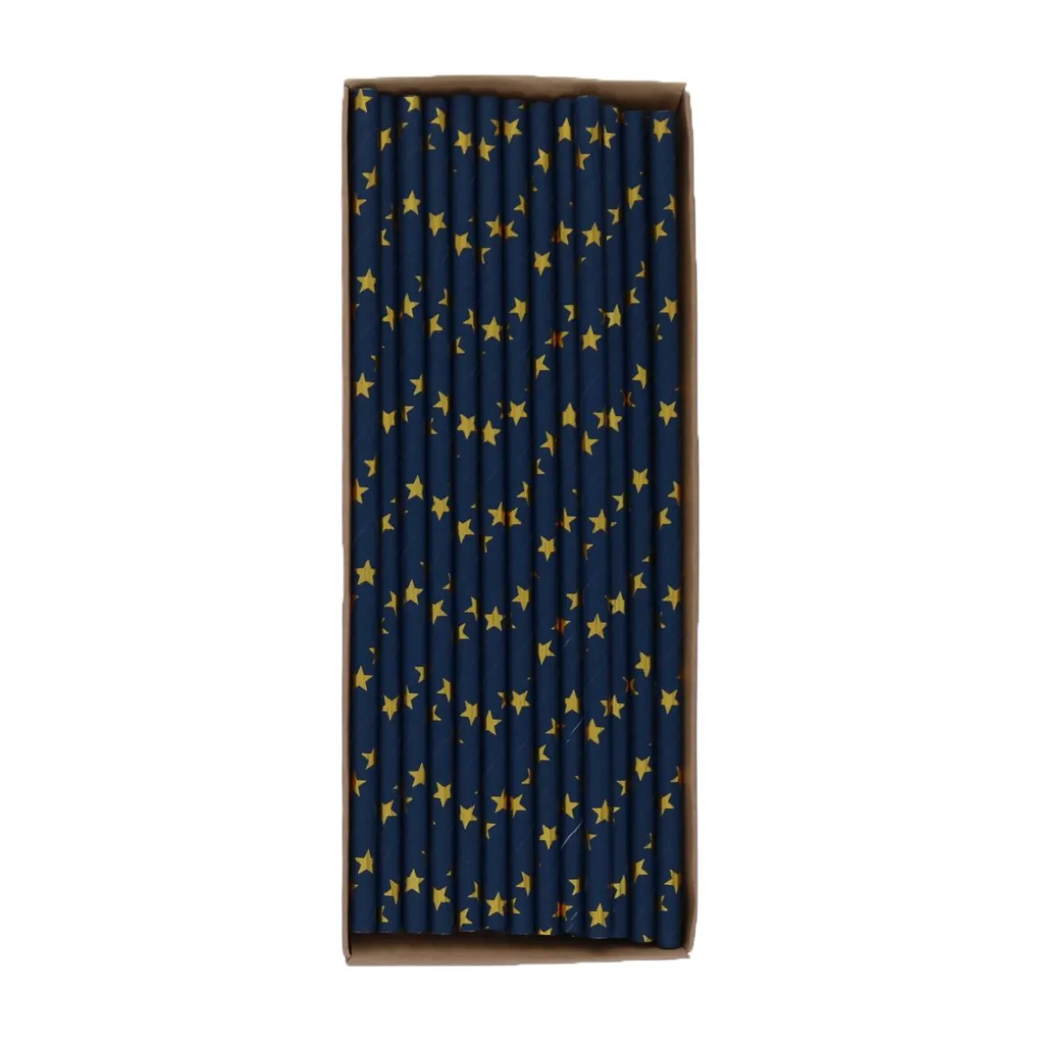 Lot de 25 pailles étoiles dorées