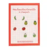 Lot de 4 paires boucles d'oreilles enfants fruits légumes