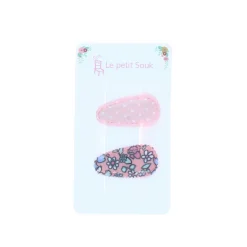 Lot de 2 petites barrettes roses