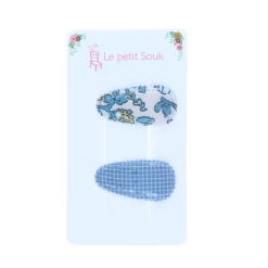 Lot de 2 petites barrettes bleues