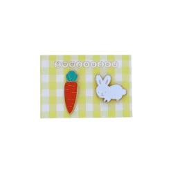 Lot de 2 pin's pâques Lapin carotte