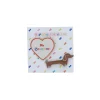Lot de 2 pin's teckel cœur croquette