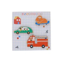 Lot de 3 pin's véhicules et chiens - Croquette