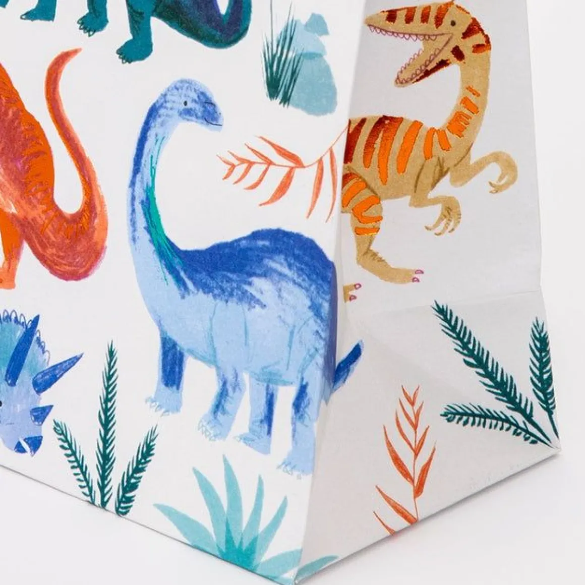 Lot de 8 sachets en papier Dinosaures