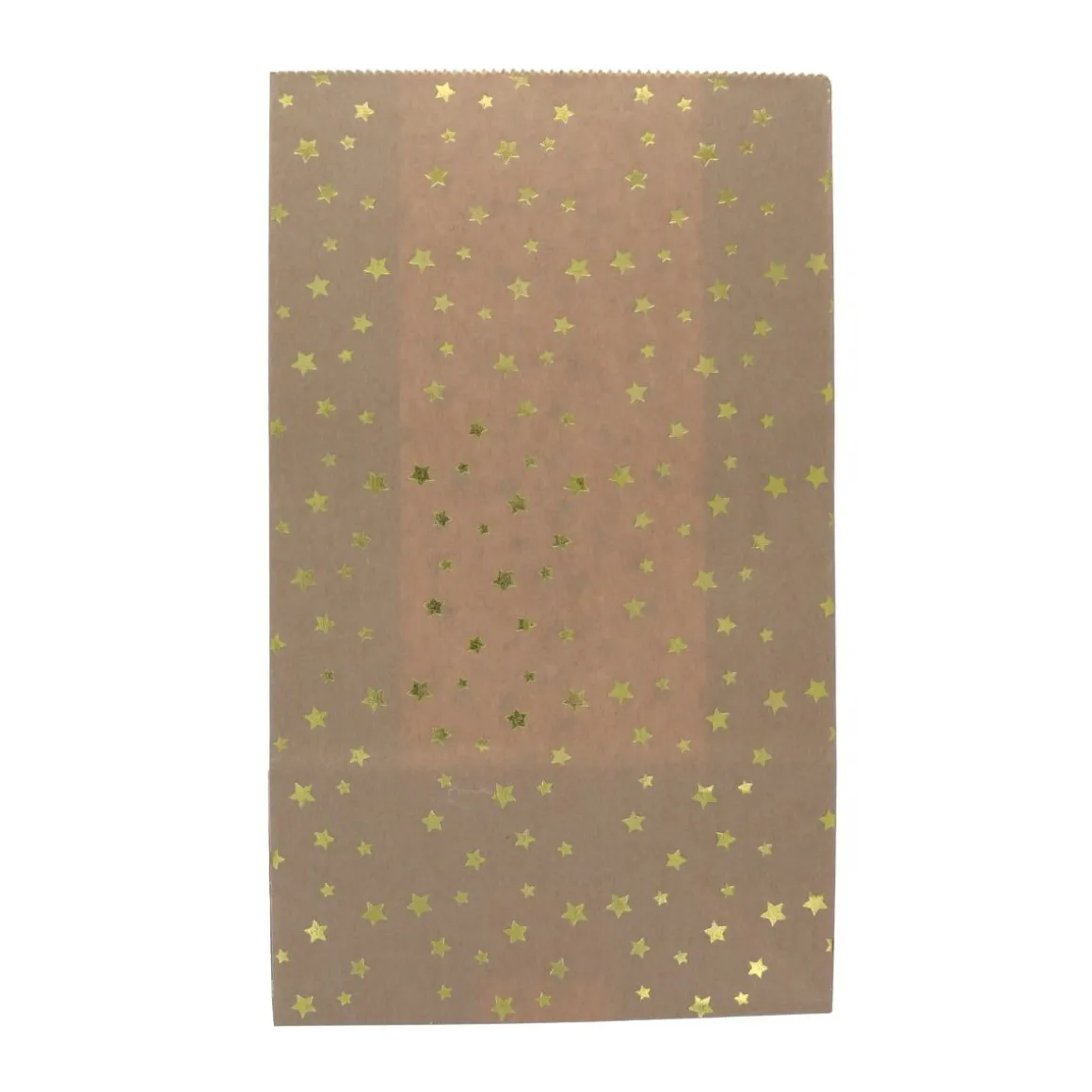 Lot de 12 sachets pochettes kraft étoiles