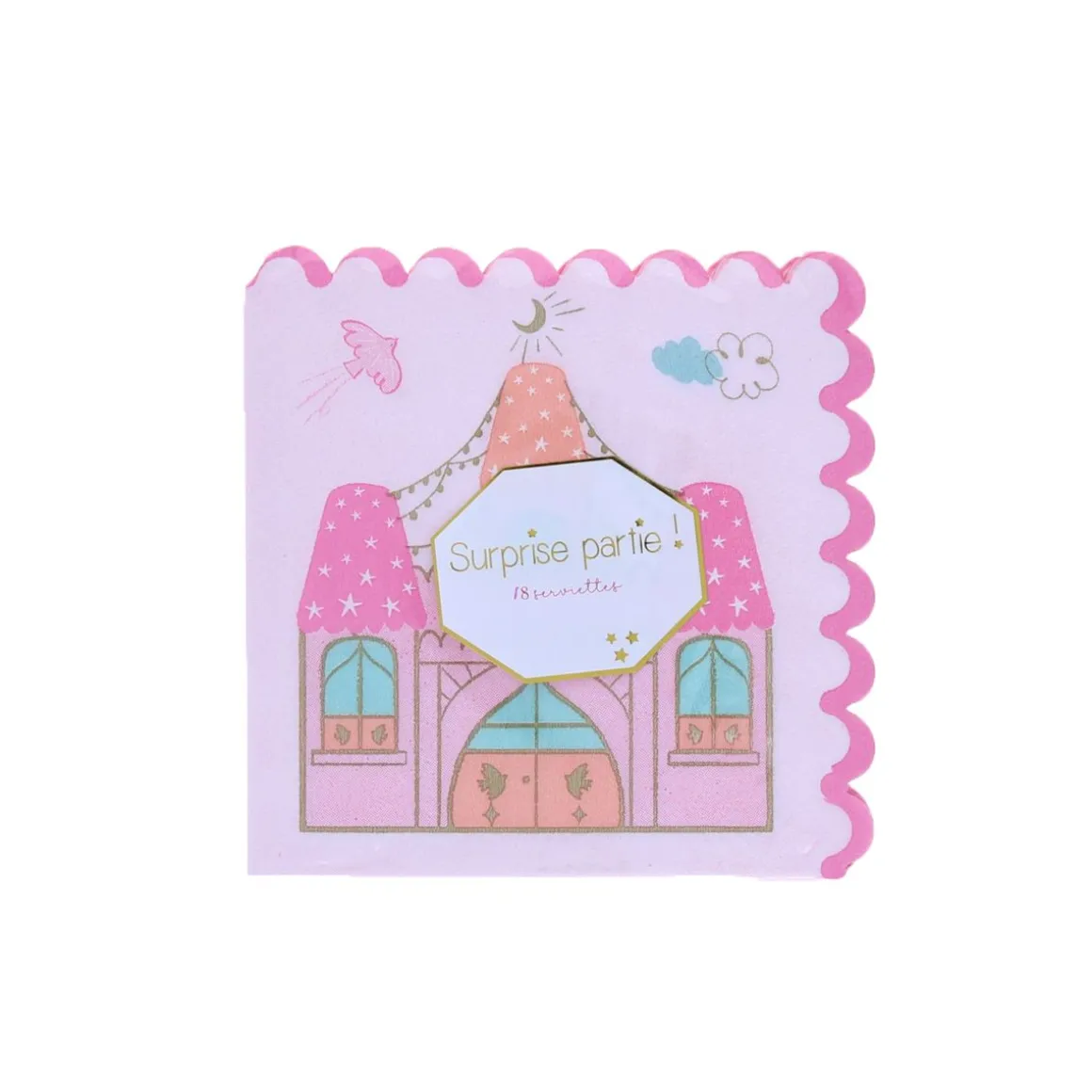 Lot de 18 serviettes château