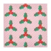Lot de 20 serviettes en papier motifs houx
