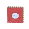 Lot de 18 serviettes rouges cirque