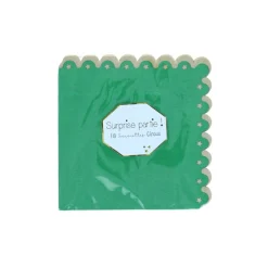Lot de 18 serviettes vertes cirque