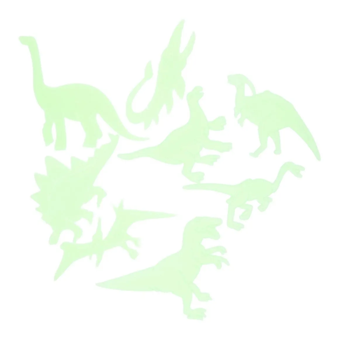 Lot de 8 stickers dinosaures phosphorescents