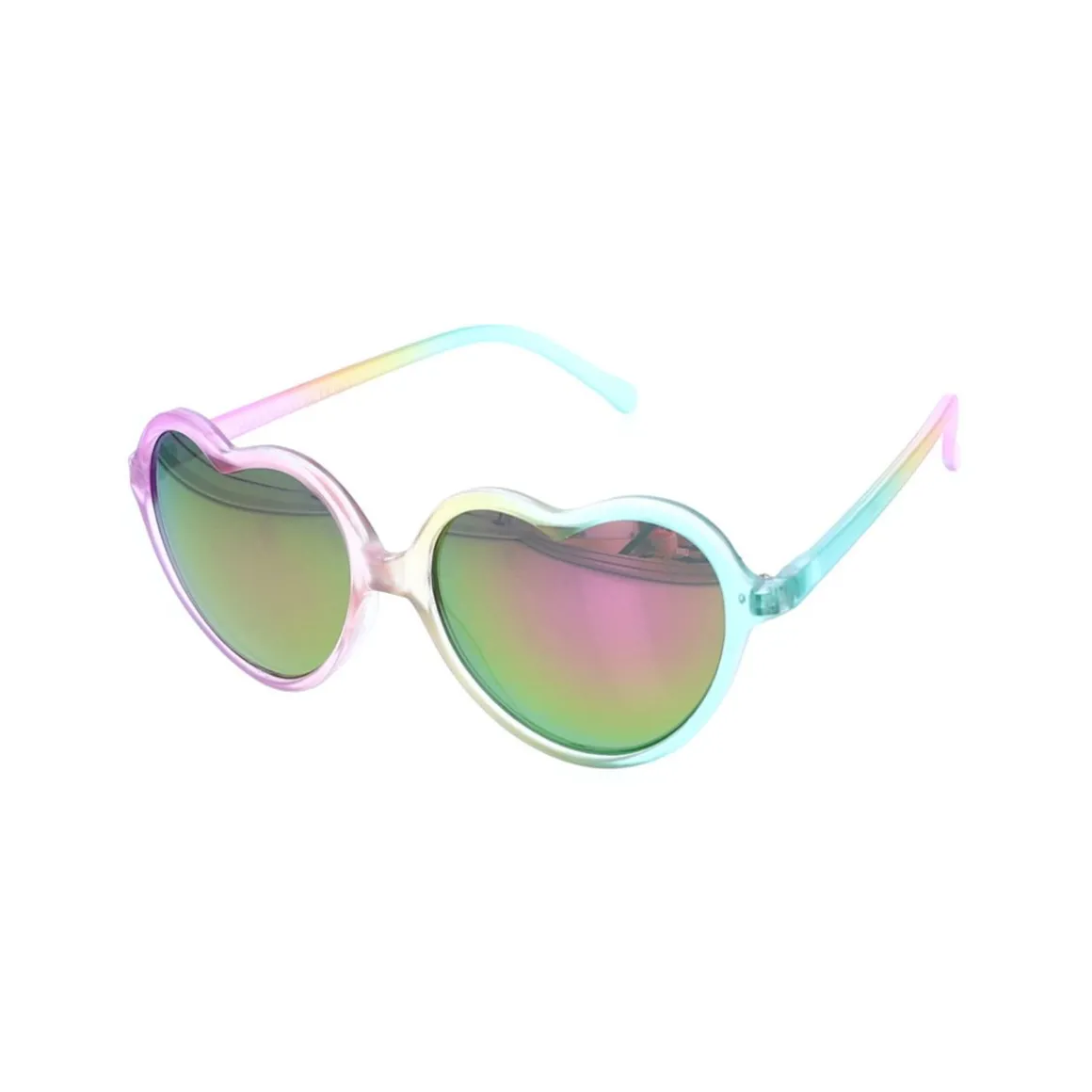 Lunettes de soleil coeur arc-en-ciel adulte