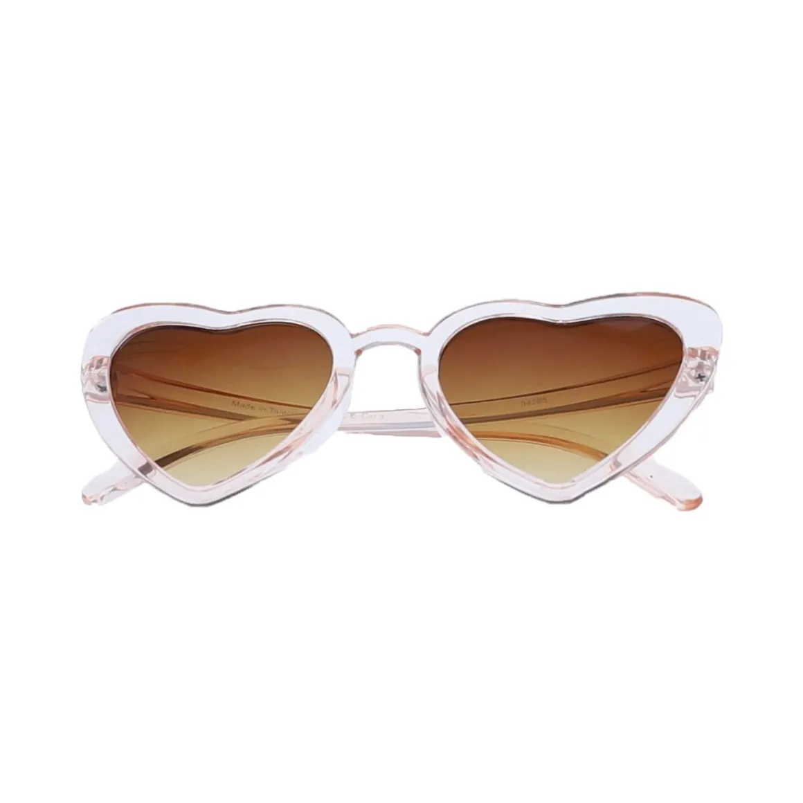 Lunettes de soleil coeur rose pâle adulte