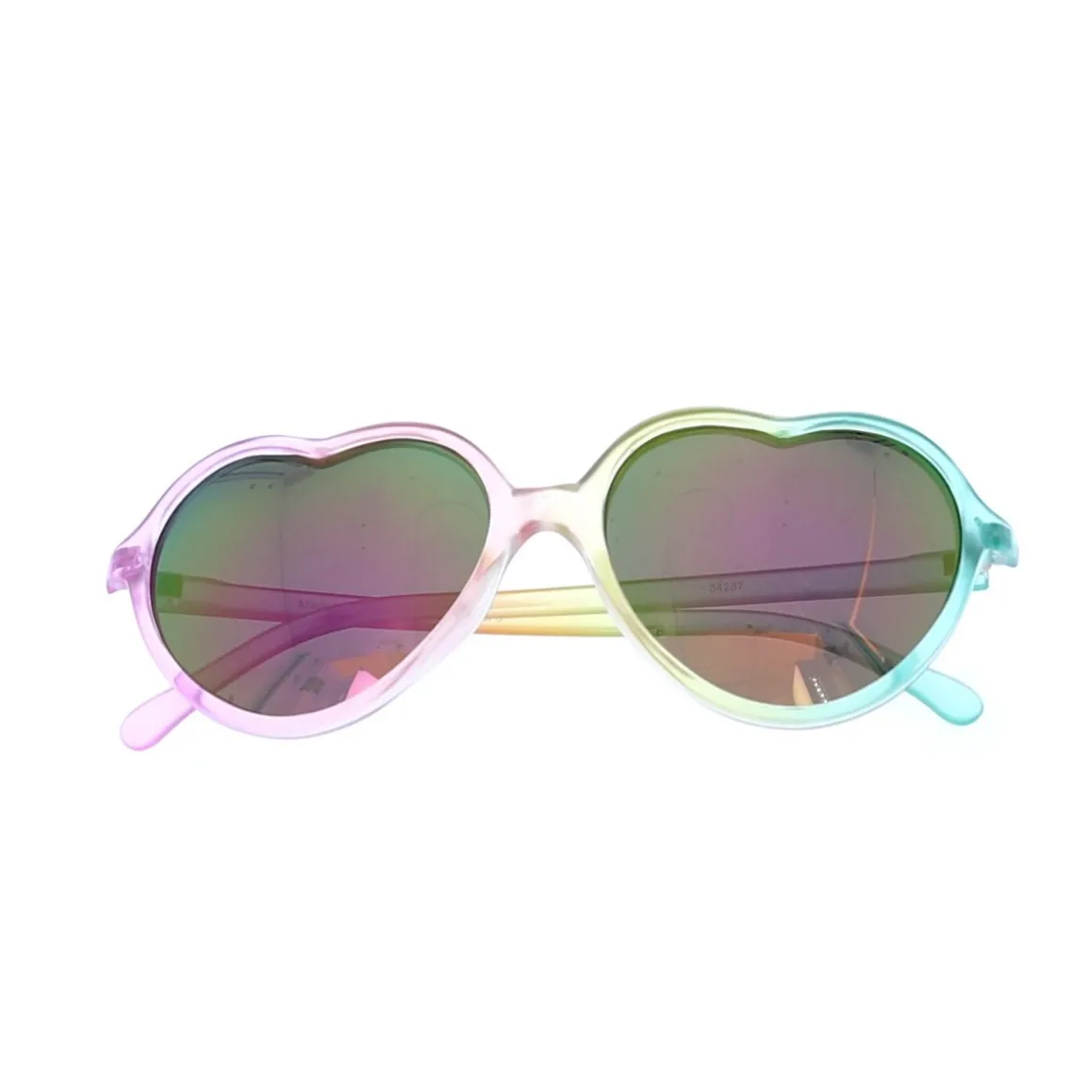 Lunettes de soleil coeur arc-en-ciel adulte