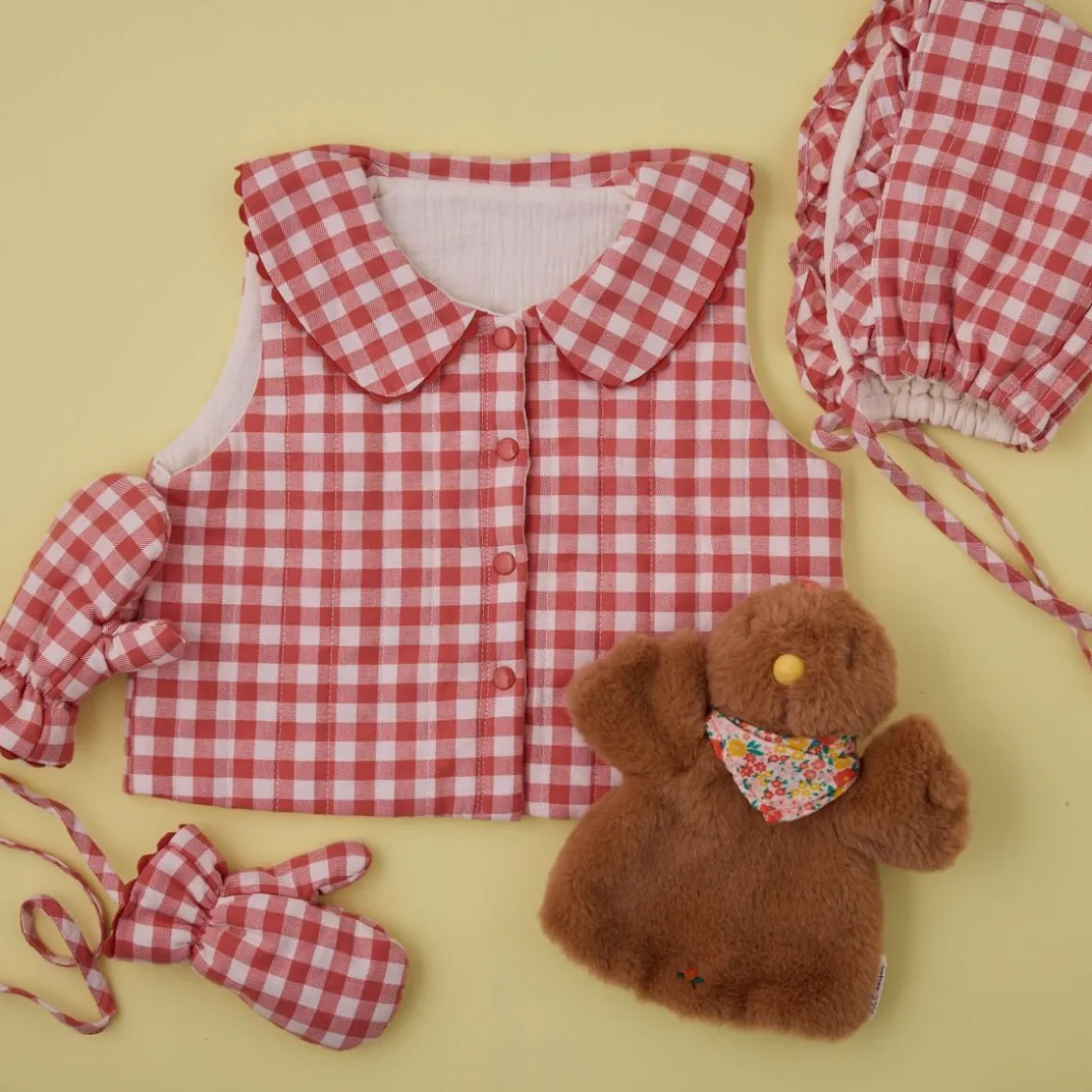 Marionnette peluche Poule - La petite poule rousse