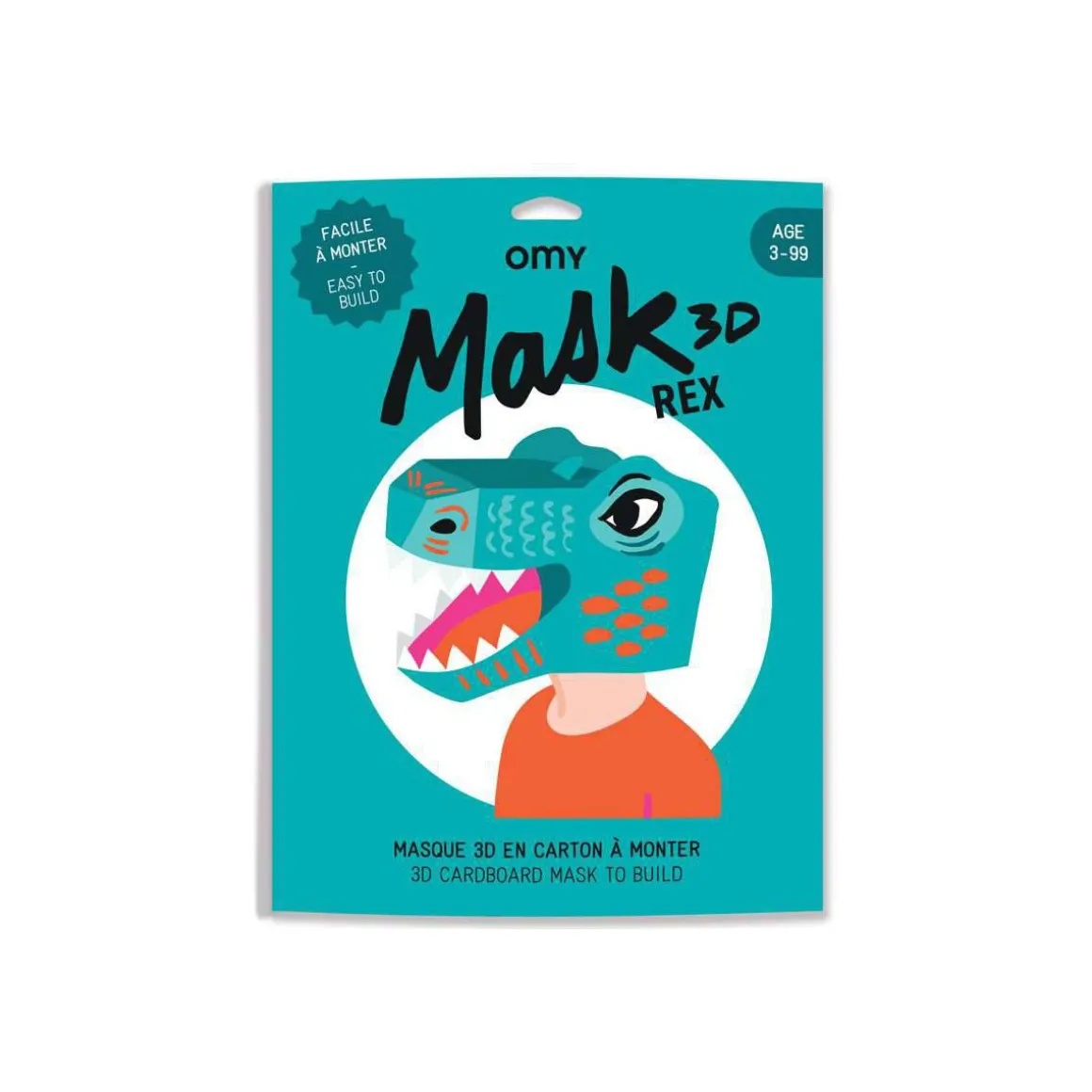 Masque 3D dinosaure Rex