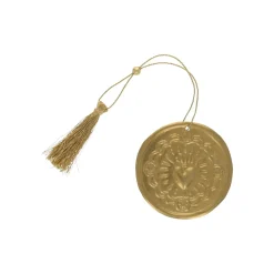 Médaille ronde cœur ex-voto doré
