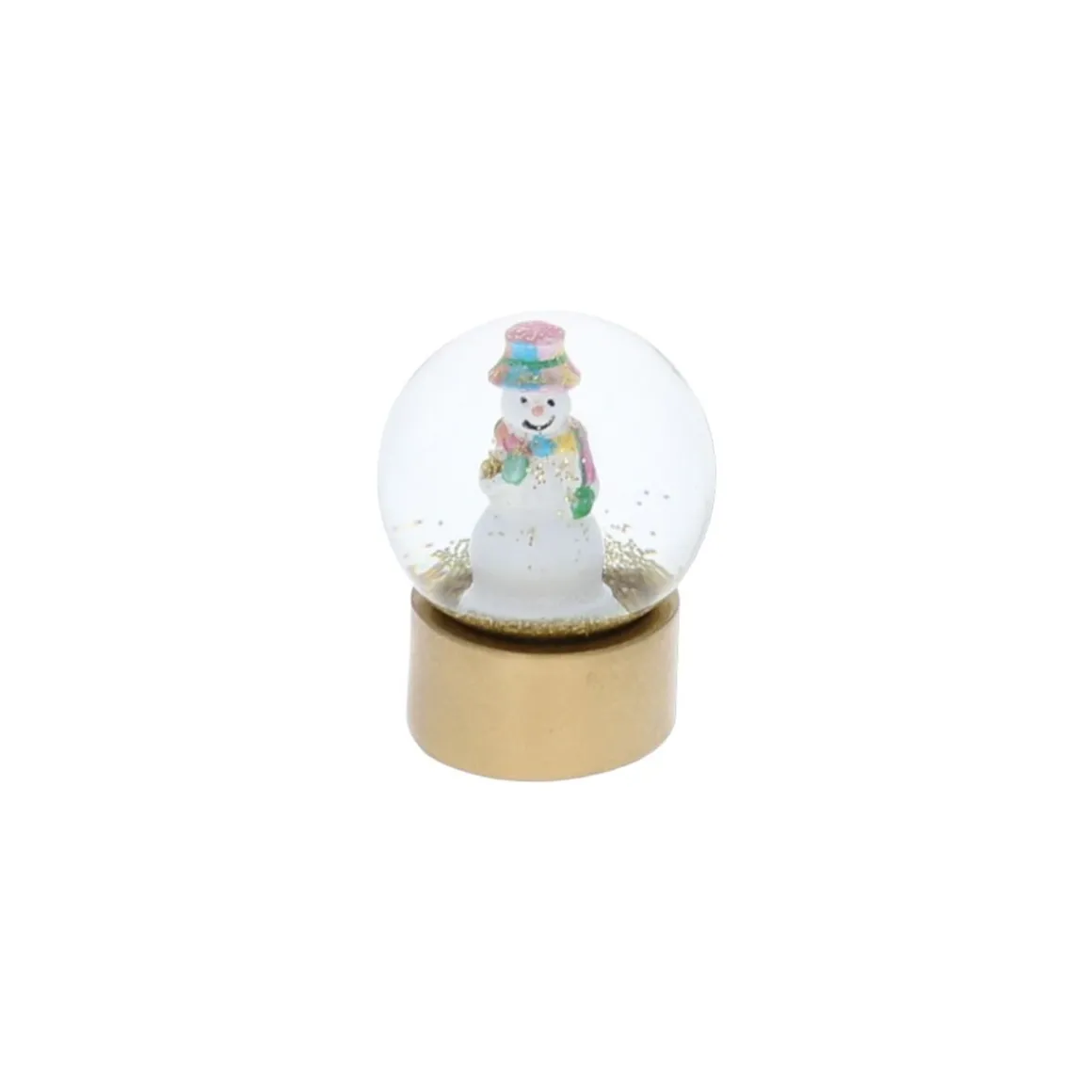 Mini boule à neige bonhomme de neige multicolore