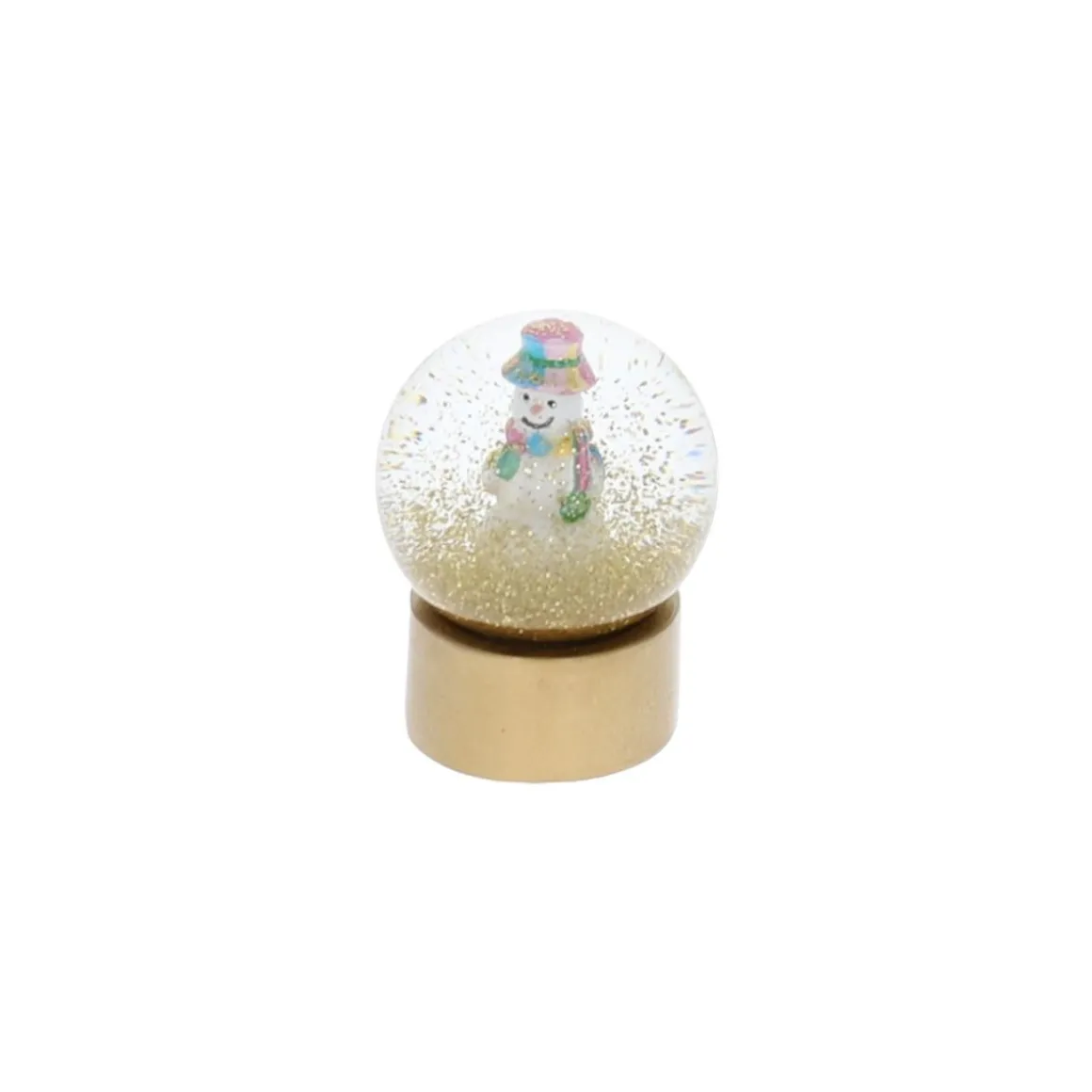 Mini boule à neige bonhomme de neige multicolore