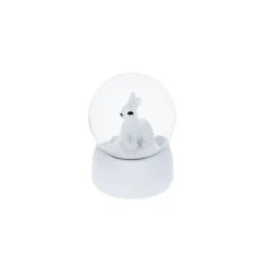 Mini boule à neige lapin blanc