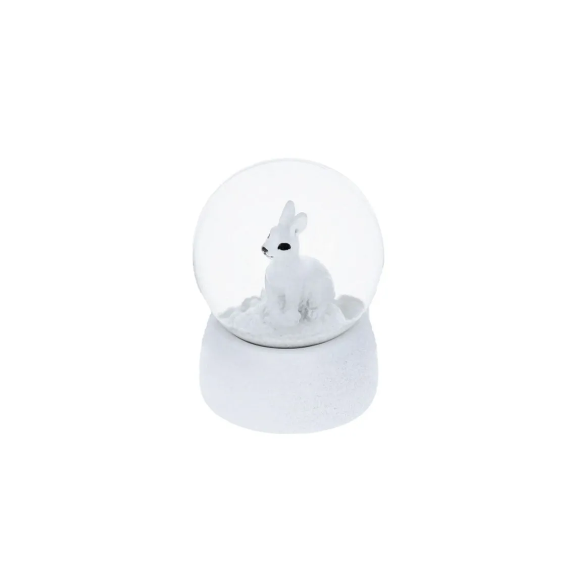 Mini boule à neige lapin blanc