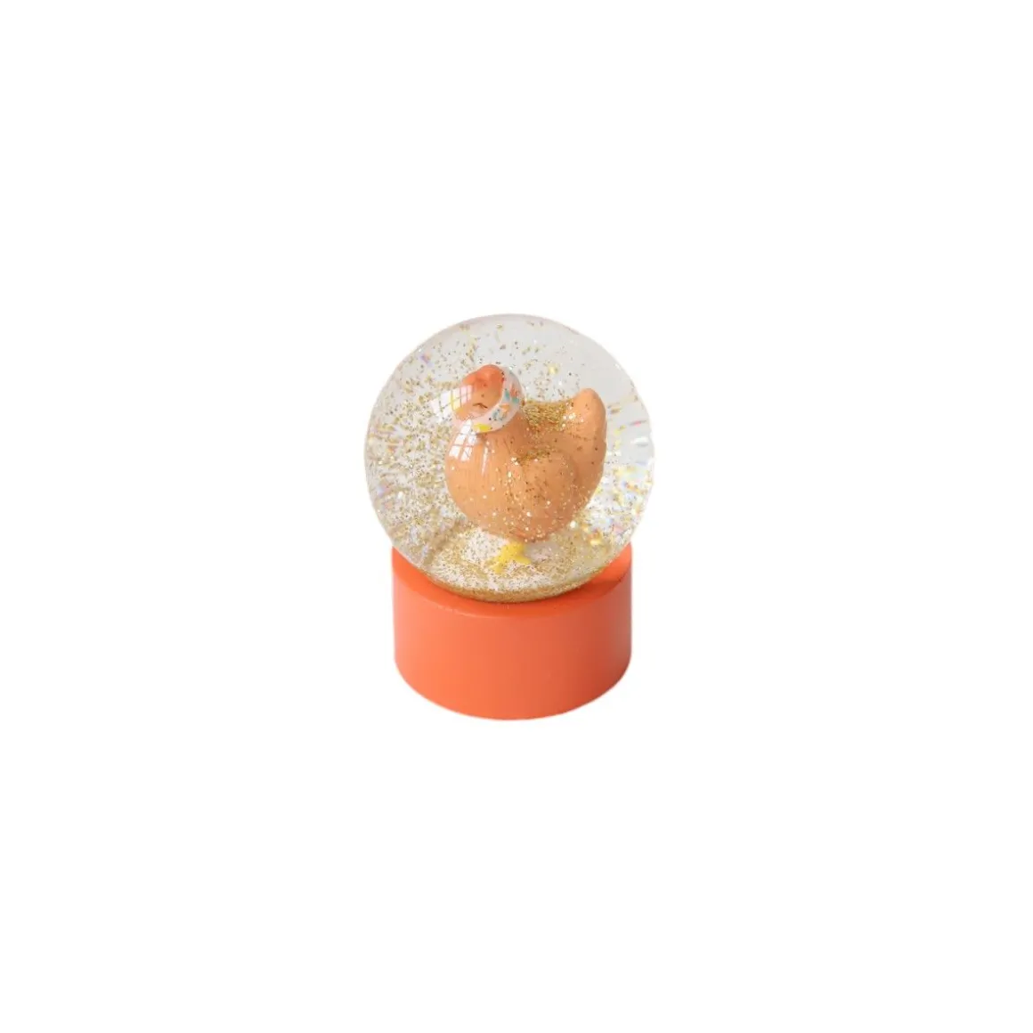 Mini boule à neige poule - La petite poule rousse