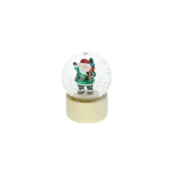 Mini boule à neige père noël vert