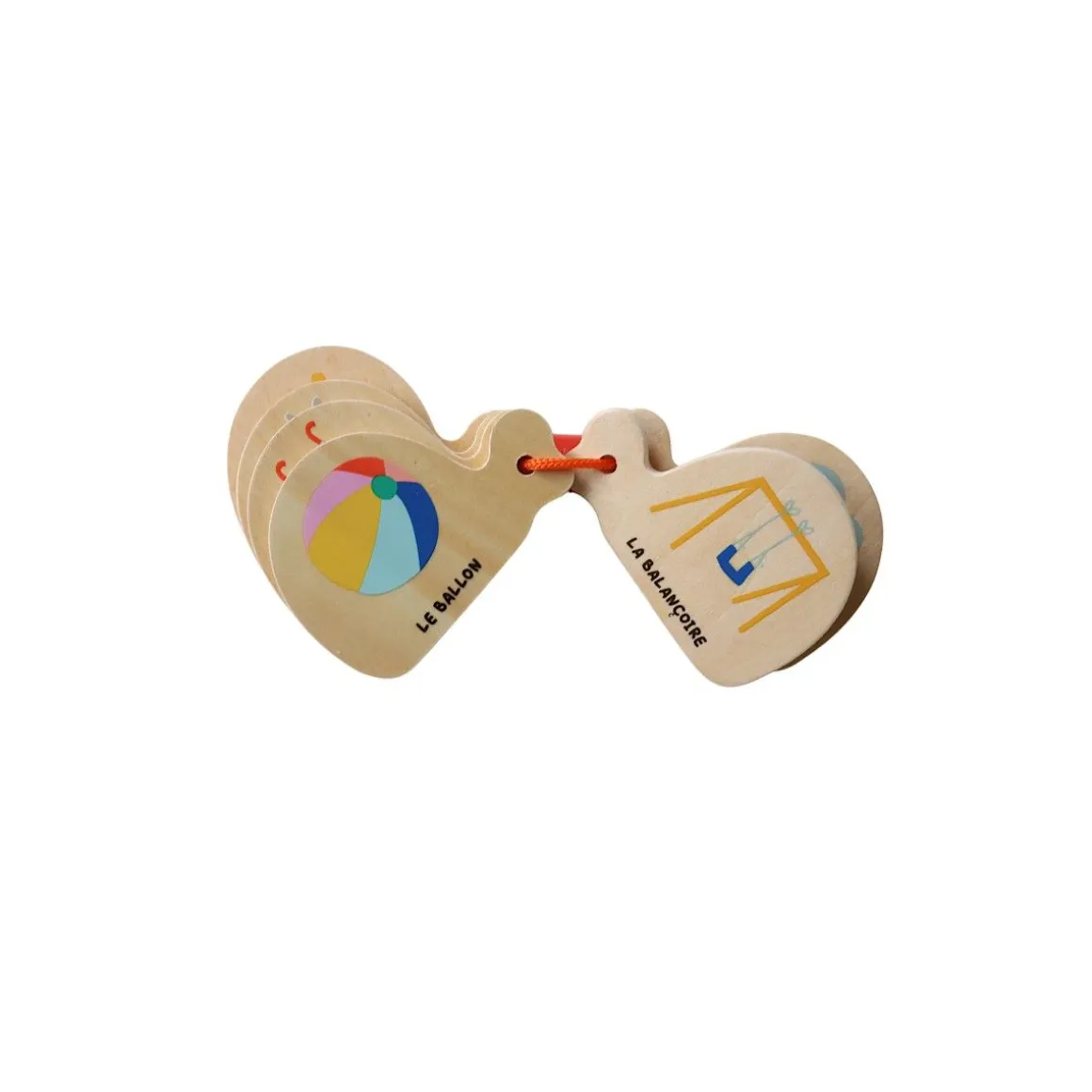 Mini livre imagier en bois