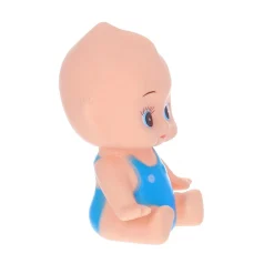 Mini poupée bébé vintage en combinaison bleue