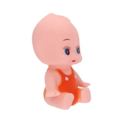 Mini poupée bébé vintage en combinaison rouge