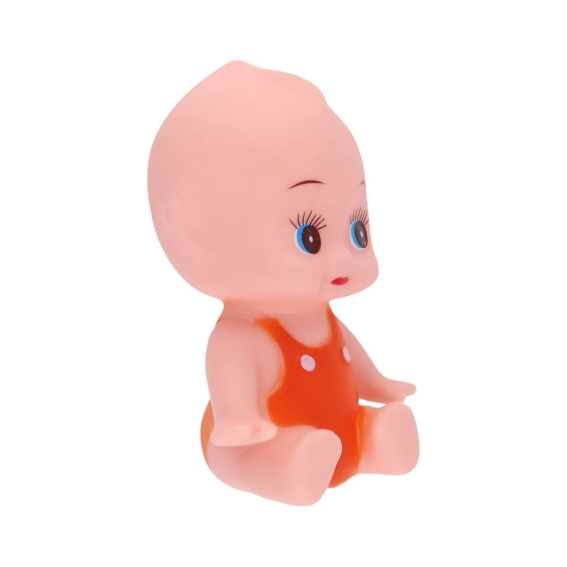 Mini poupée bébé vintage en combinaison rouge