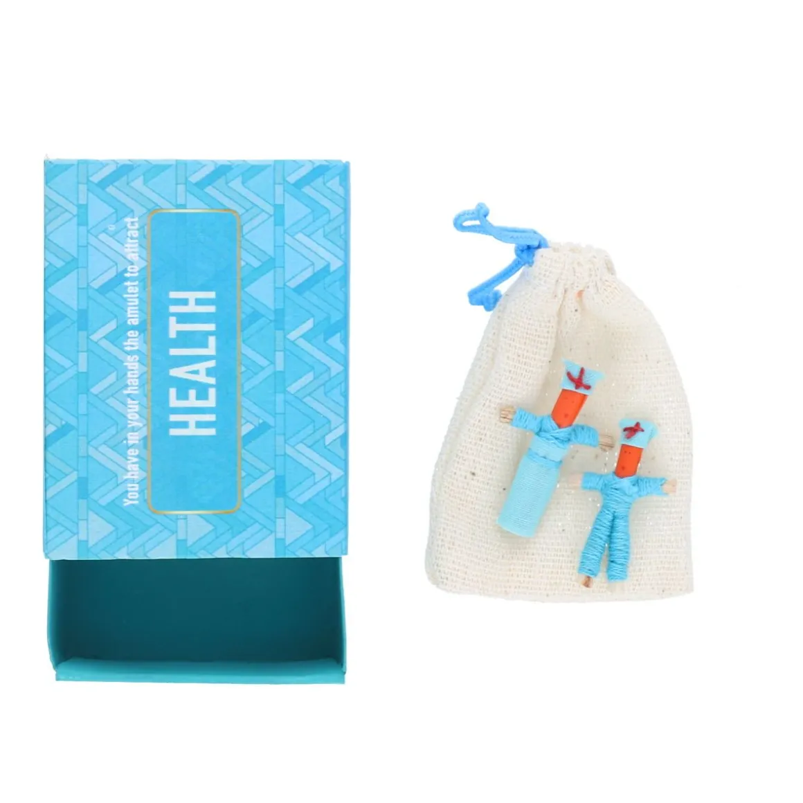 Mini poupée porte-bonheur boîte