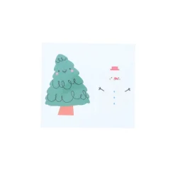 Mini set de 2 tatouages temporaires sapin et bonhomme de neige