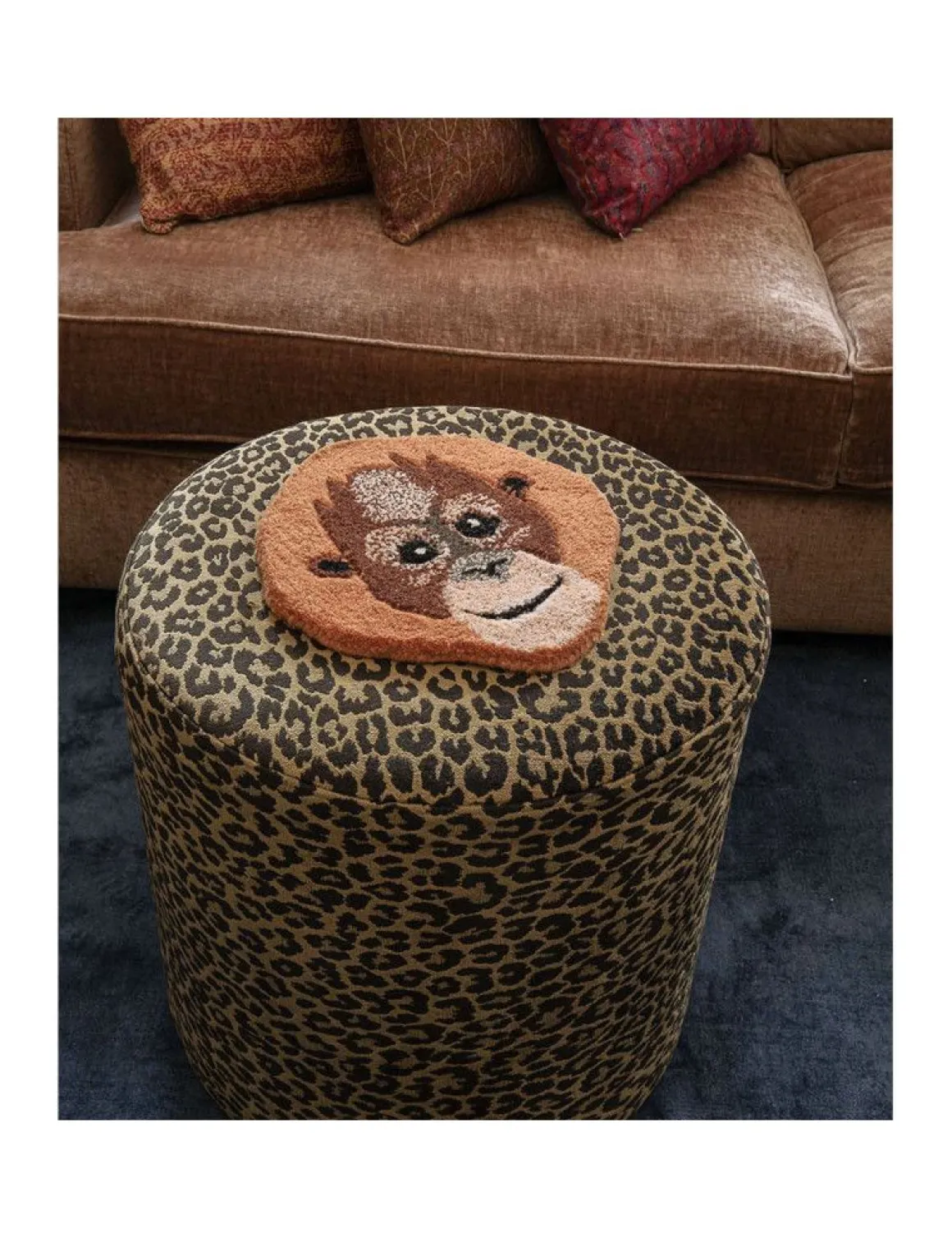 Mini tapis décoratif tête de orang-outan