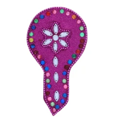 Miroir artisanal indien rose