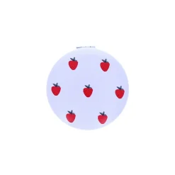 Miroir compact fraises rouge et rose