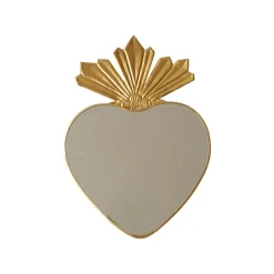 Miroir cœur doré