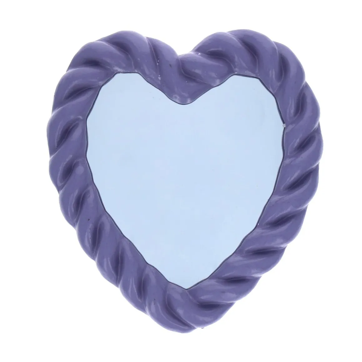 Miroir cœur violet