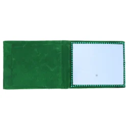Miroir de poche à perles vertes
