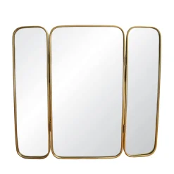 Miroir triptyque rectangulaire doré