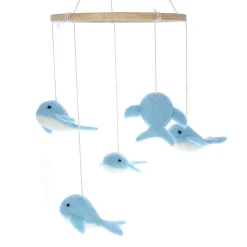 Mobile bébé baleines bleues