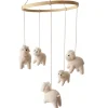 Mobile bébé moutons écru