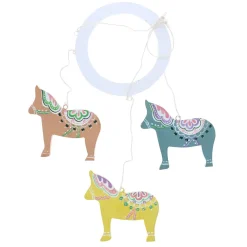 Mobile bébé suspension chevaux en bois