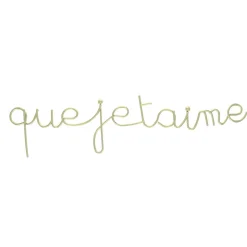 Mot métal doré que je t'aime