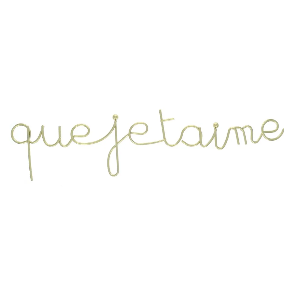 Mot métal doré que je t'aime