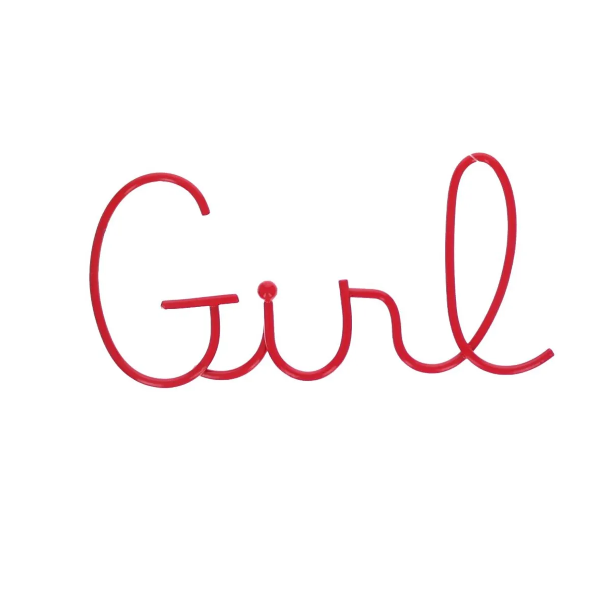 Mot métal rouge "Girl"