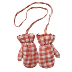 Moufles enfant vichy - La petite poule rousse